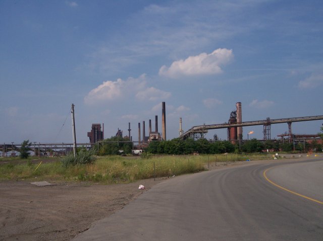 stelco stacks at the hilton works, photo by Joseph Raymond, in Hamilton Ontario, Canada, host site ChristianMuse.com
