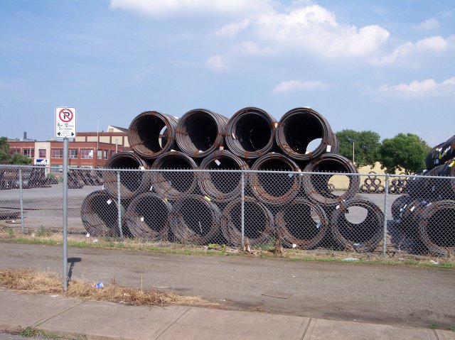 coiled wire ready to be drawn, photo by Joseph Raymond, in Hamilton Ontario, Canada, host site ChristianMuse.com