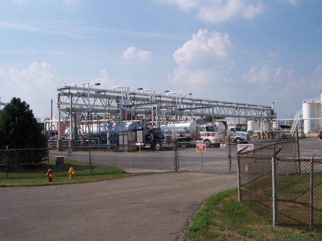 fuel truck depot, photo by Joseph Raymond, in Hamilton Ontario, Canada, host site ChristianMuse.com
