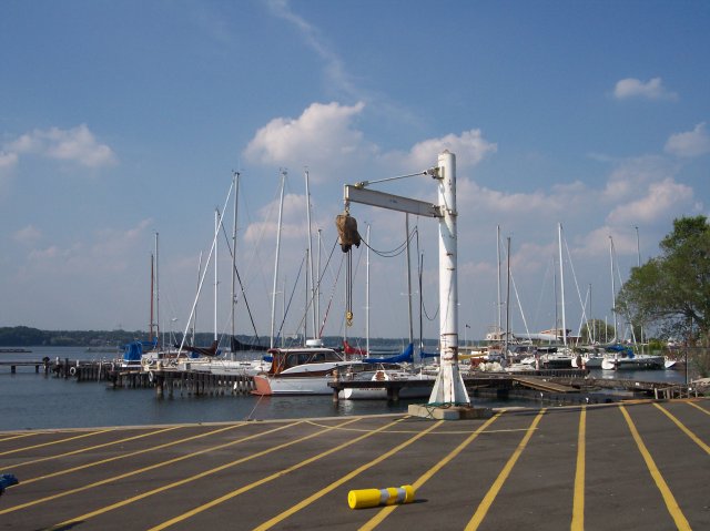 boat hook for lifting in and out of water, photo by Joseph Raymond, in Hamilton Ontario, Canada, host site ChristianMuse.com